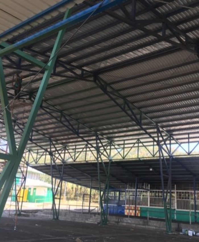 Acondicionamiento y pintura para estructuras de acero en la Villa Olímpica